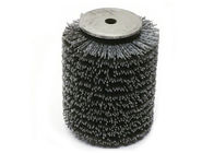 PP / Steel Wire Cross Hole Deburring Brushes , Cylindrical Wire Brush