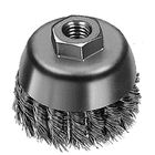 Industrial Polishing Steel Rust Cleaning Brush , Wire Disc Angle Grinder Cup Brush