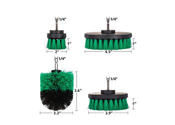 Long Bristle Green Tile Electric Scrub Brush 2 Inch Apply To Kitchen / Tub
