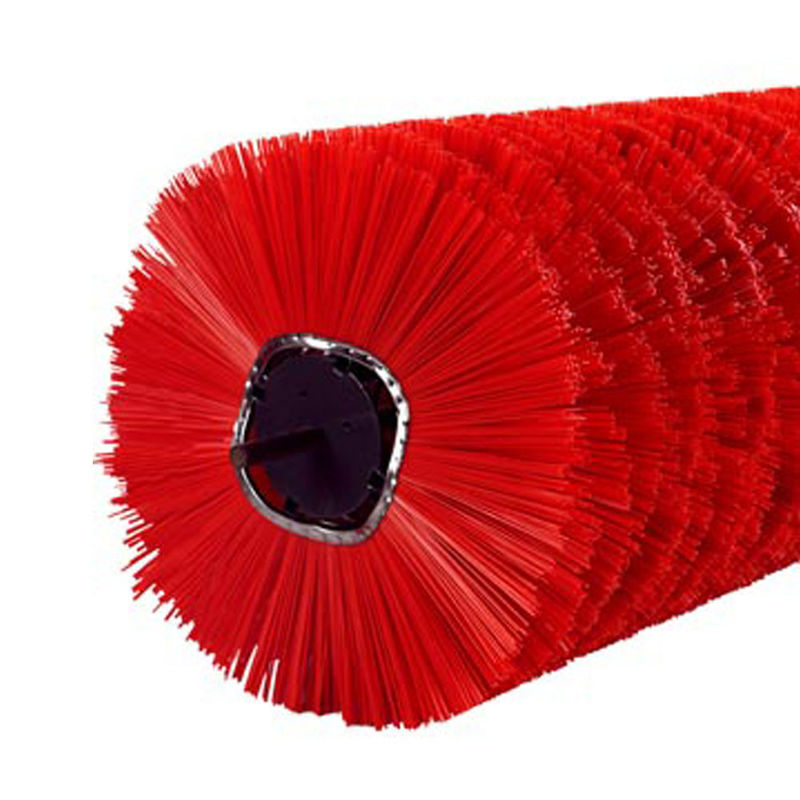 Snow Cleaning Street Sweeper Brush Road Floor Sweeping Custom Size Red Color