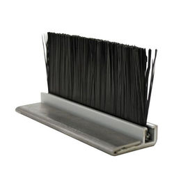 Door Sealing Furniture Dusting Black PP Nylon Bristle Strip Brush For Commercial Building