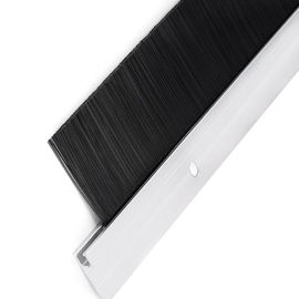 Door Sealing Furniture Dusting Black PP Nylon Bristle Strip Brush For Commercial Building