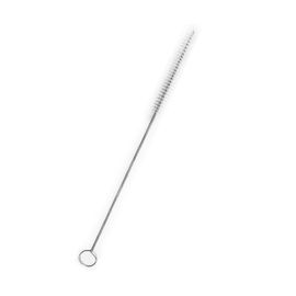 Drinking Straw Nylon Pipe Cleaning Brushes Wear Resistant Stainless Steel Handle