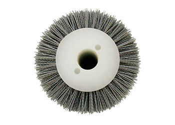 PP / Steel Wire Cross Hole Deburring Brushes , Cylindrical Wire Brush