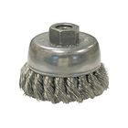 Industrial Polishing Steel Rust Cleaning Brush , Wire Disc Angle Grinder Cup Brush