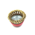 Industry Rust Cleaning Twist Knot Wire Brush Steel / Metal Base Material