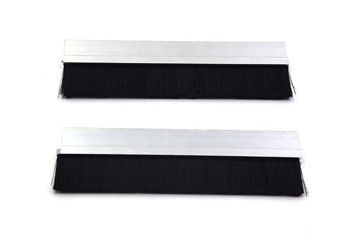 Aluminum Metal Strips Door Bottom Brush Customized Size For Sealing / Cleaning