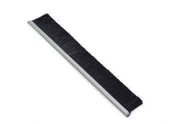 Aluminum Metal Strips Door Bottom Brush Customized Size For Sealing / Cleaning