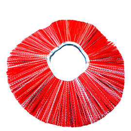 Snow Cleaning Street Sweeper Brush Road Floor Sweeping Custom Size Red Color