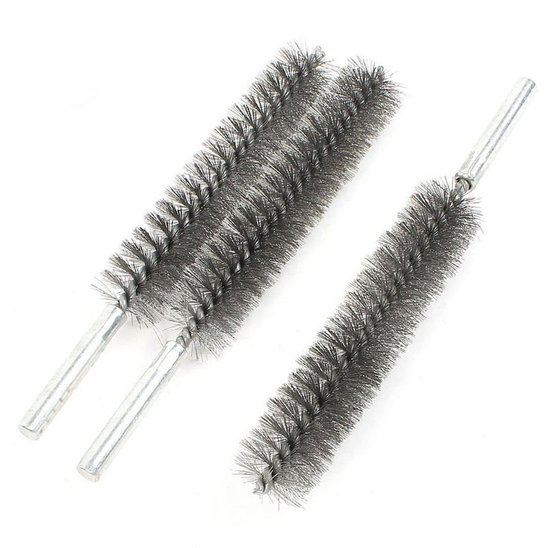 Stainless Steel Pipe Deburring Brush , Flexible Cylinder Rotary Brushes