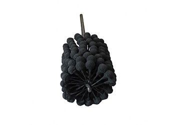 Black Color Pipe Deburring Brush , Flex Hone Brush Zinc Plated Handle