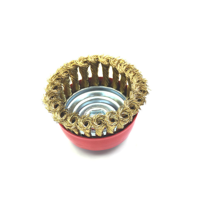 Metal Surface Deburring Twist Knot Wire Brush Industrial Polishing Brass Wire Cup Brush