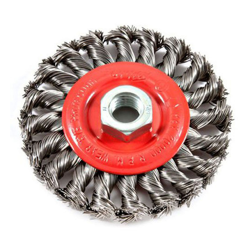 Stainless Steel Wire Polishing Wheel Brushes Twisted Knot Bevel Wheel Disc Brushes