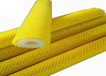 Synthetic Fiber Nylon Bristle Solar Panel Cleaning Brush Yellow Color Soft Feeling