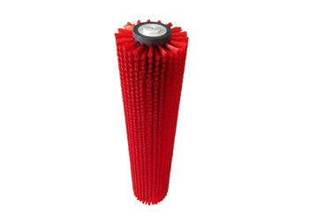 Red Color Nylon Bristle Industrial Roller Brushes Clean Solar Panel Glasses